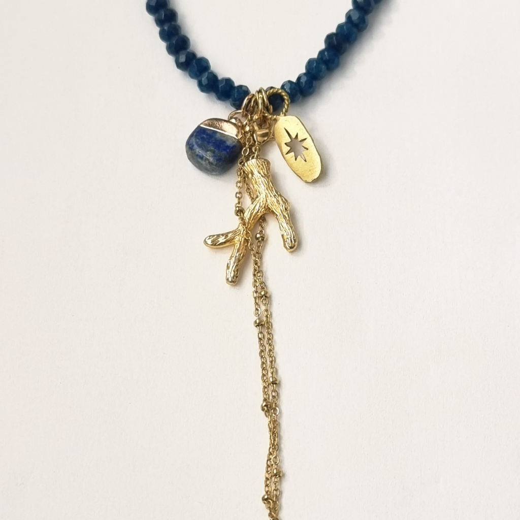 Collier Lapis Lazuli Plaqué Or Night Blue https://www.b-tao.be/